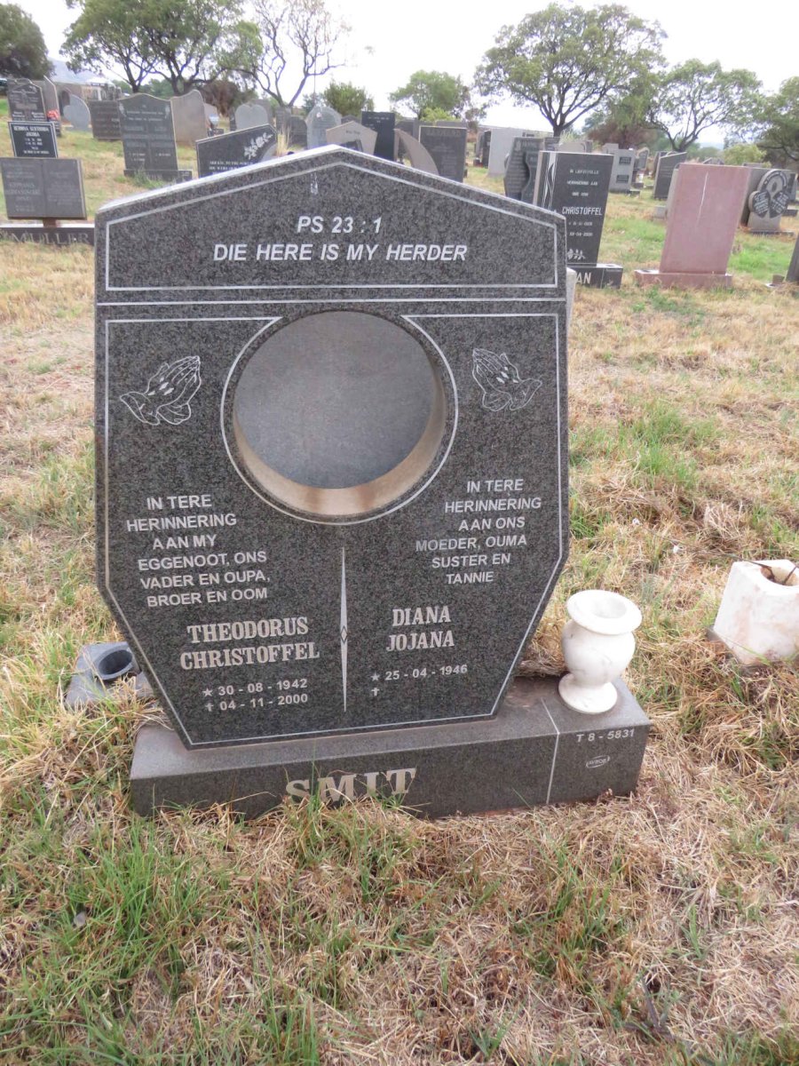 SMIT Theodorus Christoffel 1942-2000 & Diana Jojana 1946-
