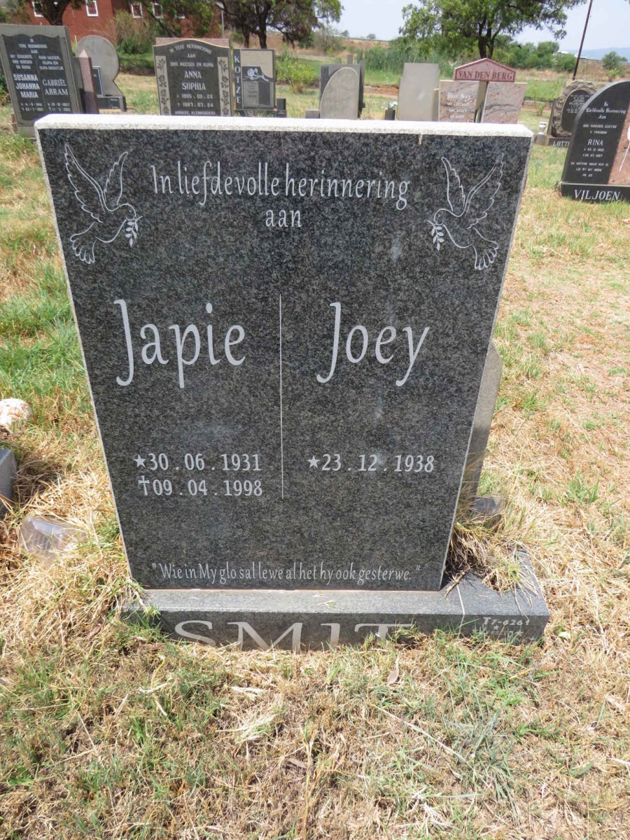 SMIT Japie 1931-1998 & Joey 1938-
