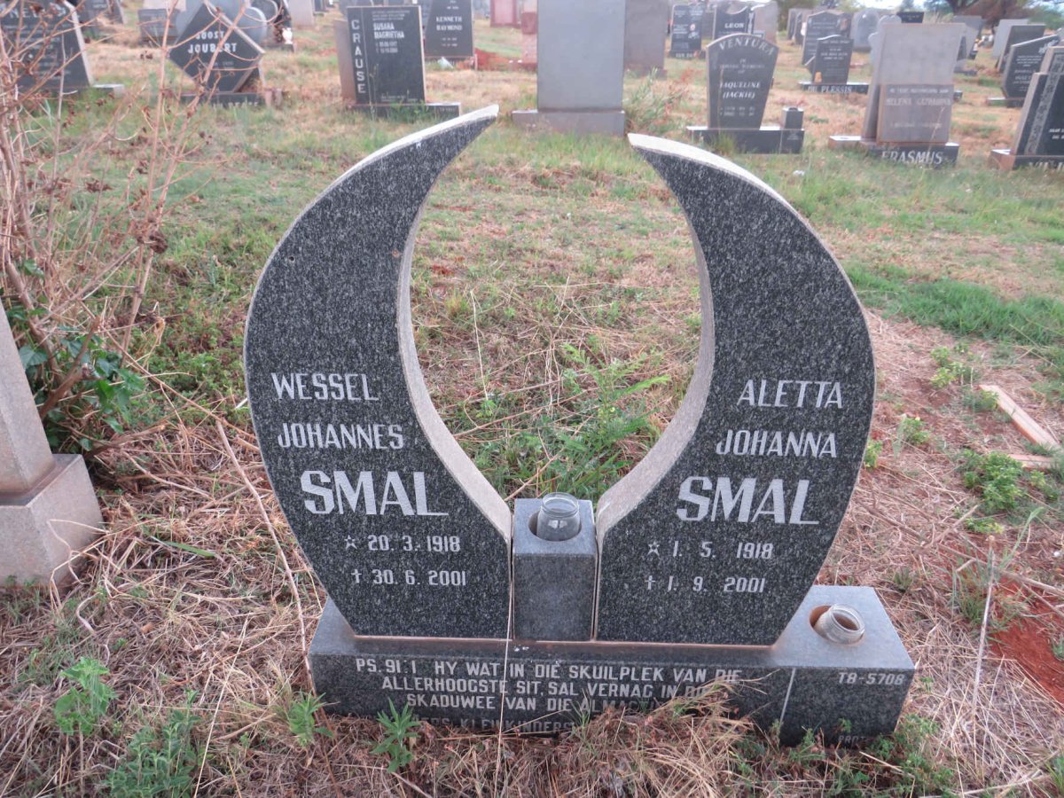 SMAL Wessel Johannes 1918-2001 & Aletta Johanna 1918-2001