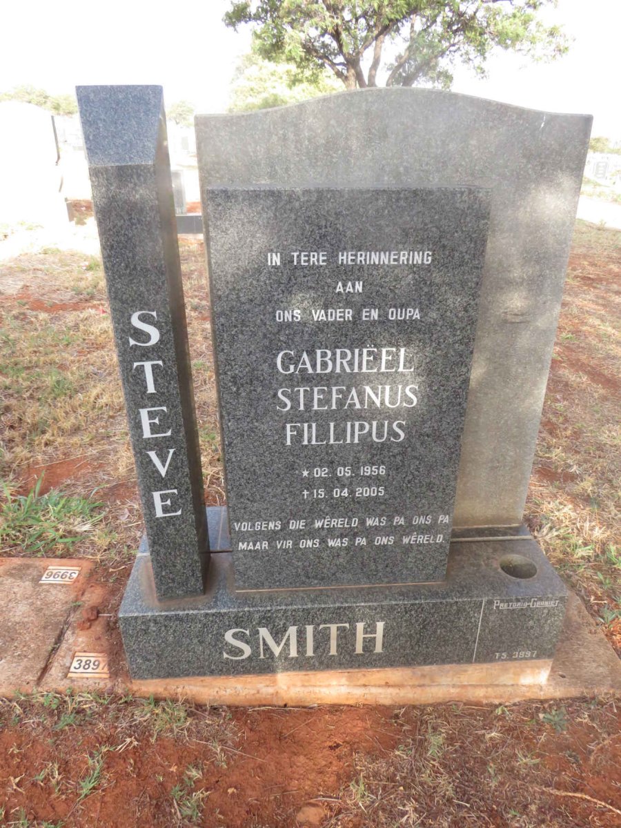 SMITH Gabrieel Stefanus Fillipus 1956-2005