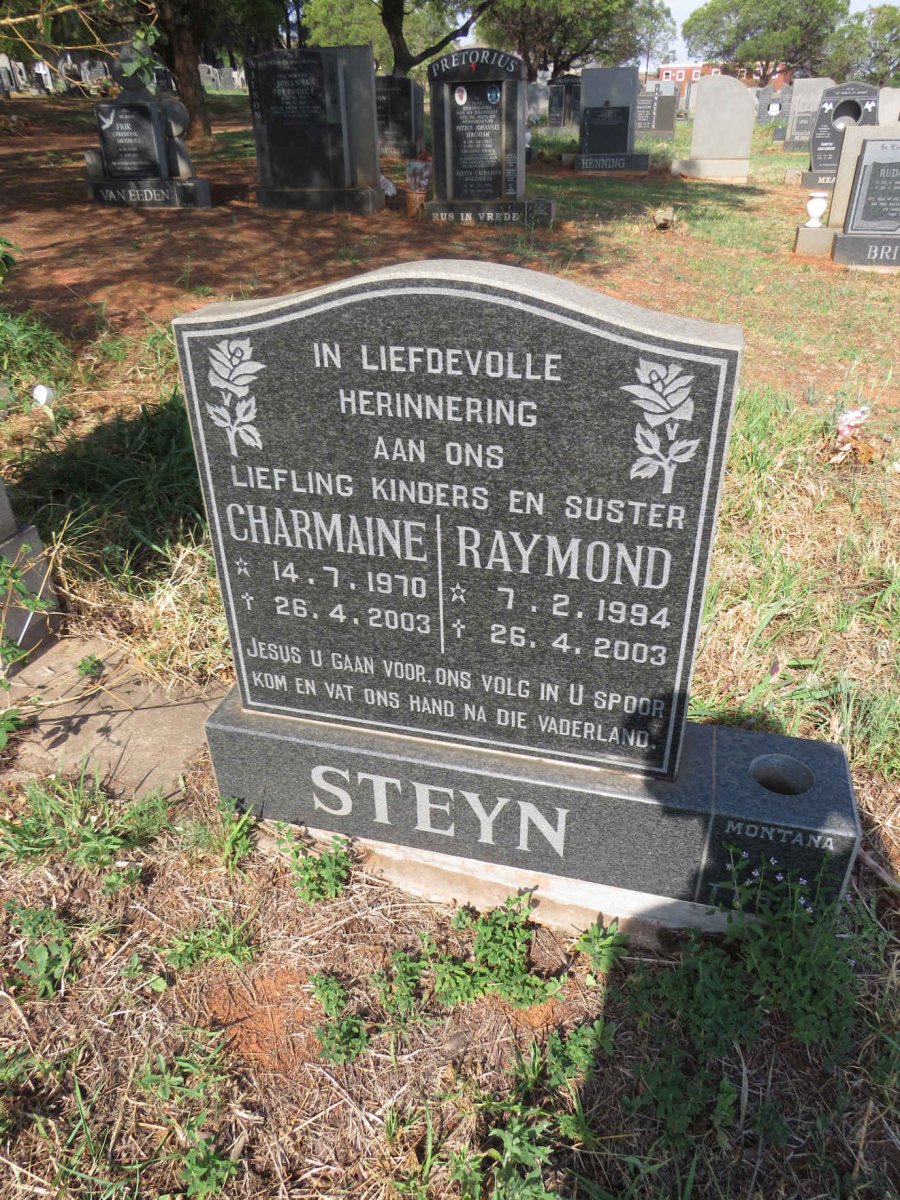 STEYN Charmaine 1970-2003 :: STEYN Raymond 1994-2003
