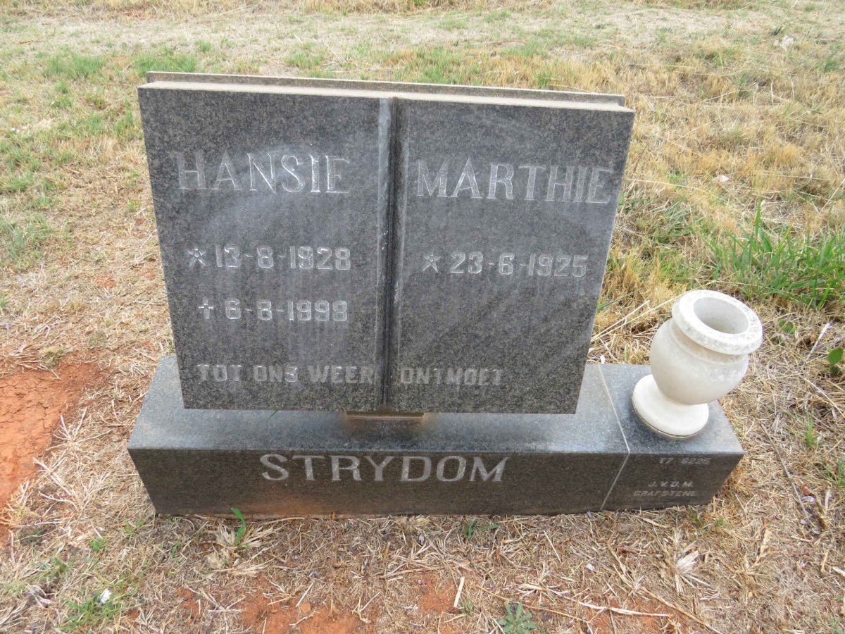 STRYDOM Hansie 1928-1998 & Marthie 1925-