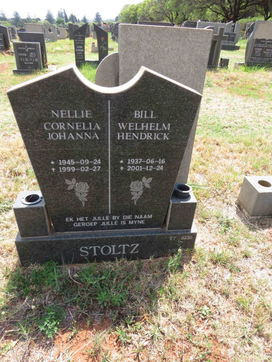 STOLTZ Welhelm Hendrick 1937-2001 & Cornelia Johanna 1945-1999