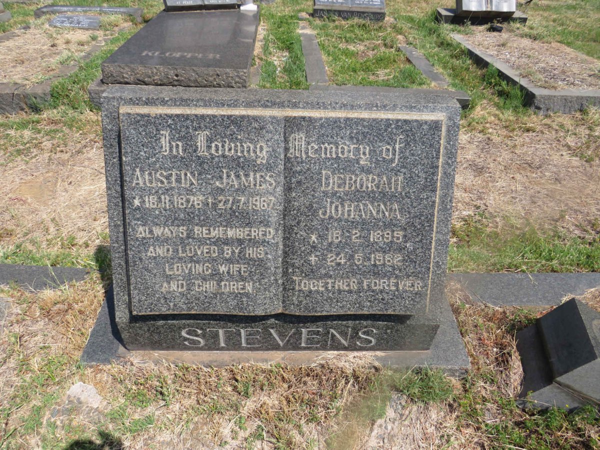 STEVENS Austin James 1876-1967 & Deborah Johanna 1895-1962