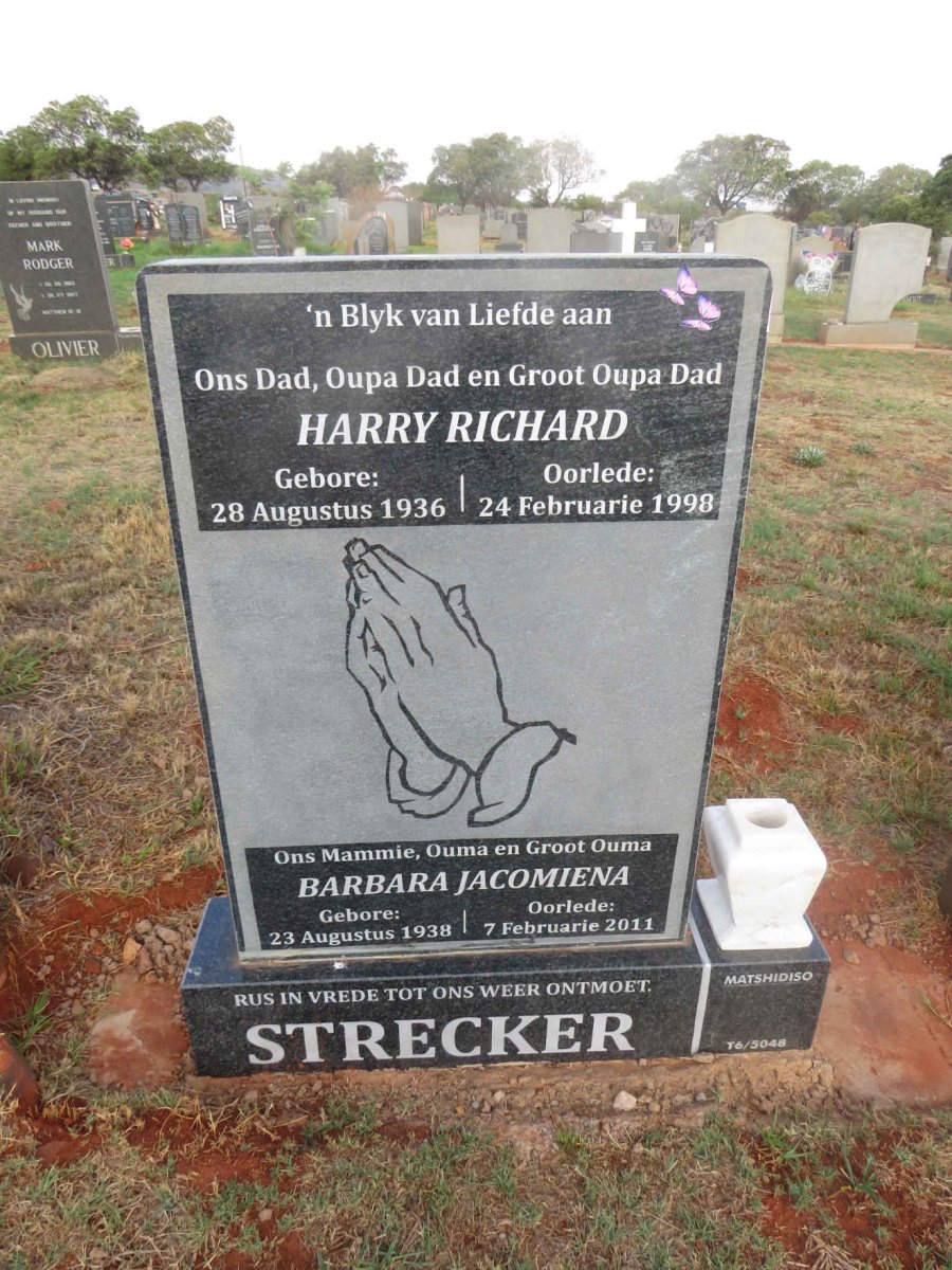 STRECKER Harry Richard 1936-1998 & Barbara Jacomiena 1938-2011