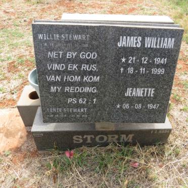 STORM James William 1941-1999 & Jeanette 1947-
