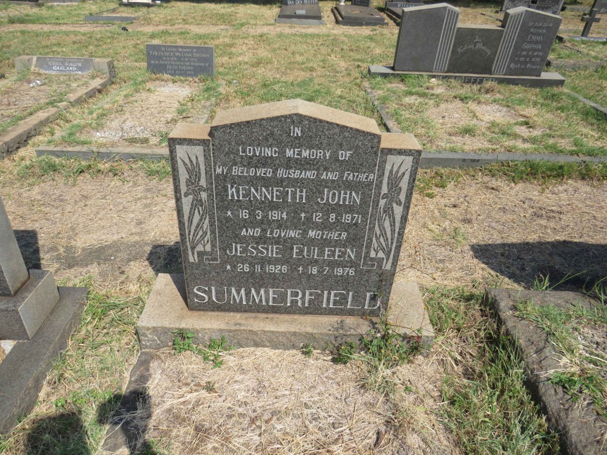 SUMMERFIELD Kenneth John 1914-1971 & Jessie Euleen 1926-1976