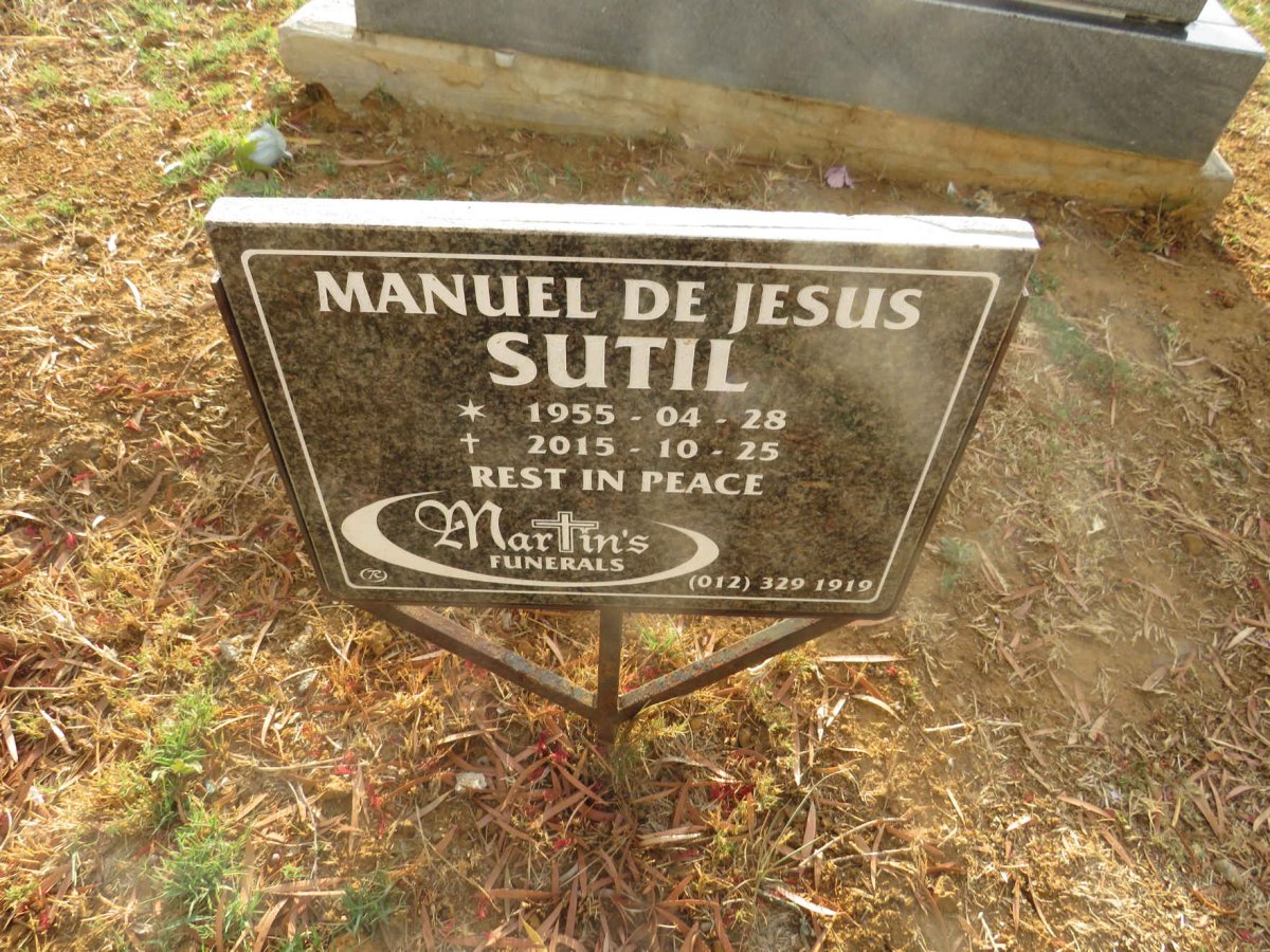 SUTIL Manuel de Jesus 1955-2015