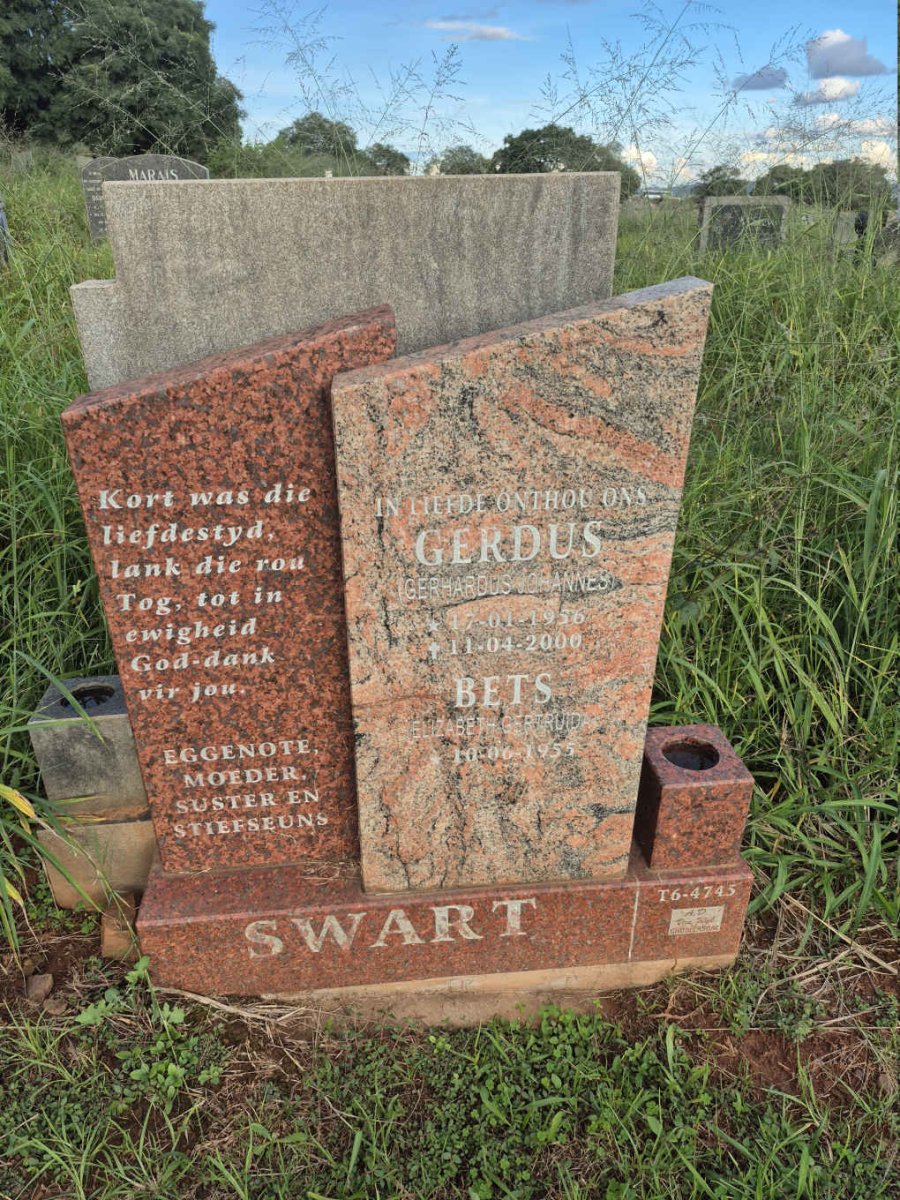 SWART Gerhardus Johannes 1956-2000 & Elizabeth Gertruida 1955-