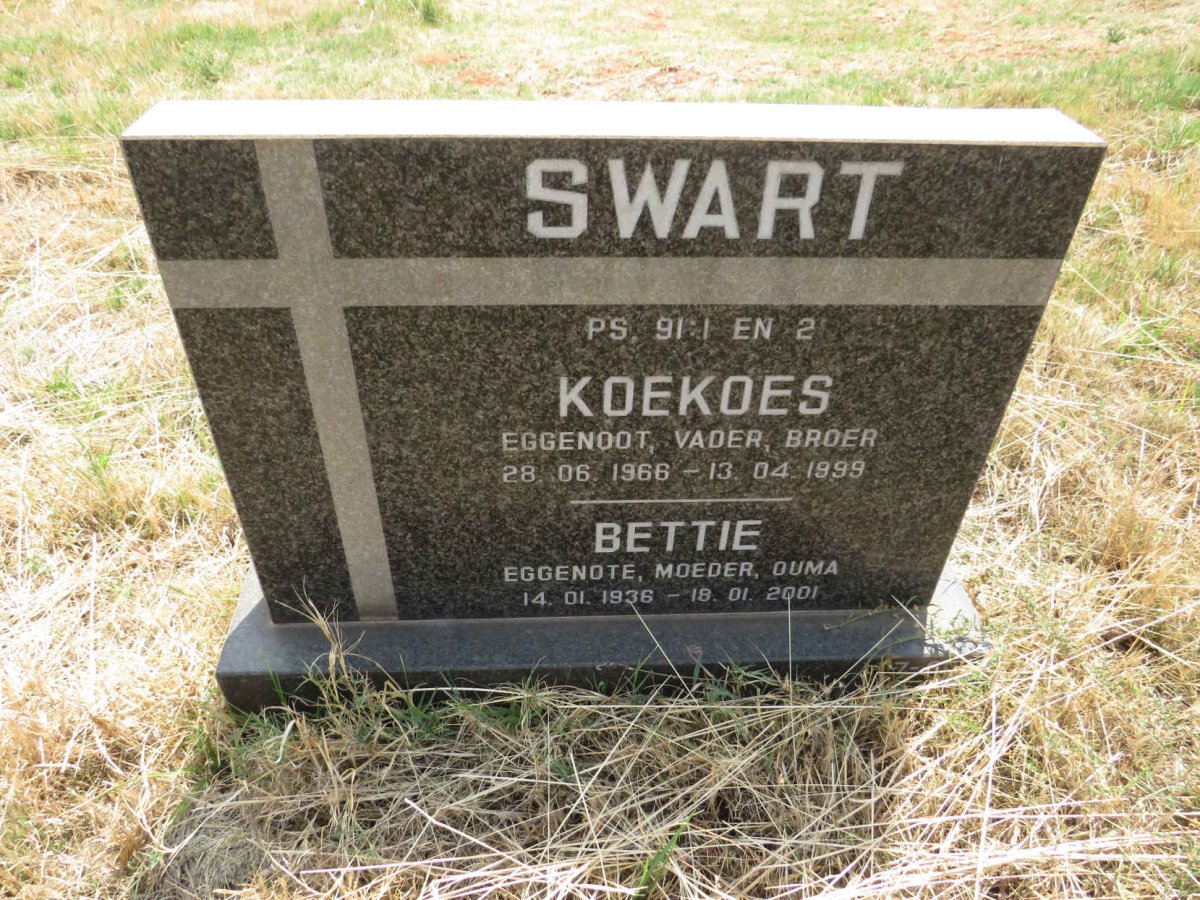 SWART Koekoes 1966-1999 & Bettie 1936-2001