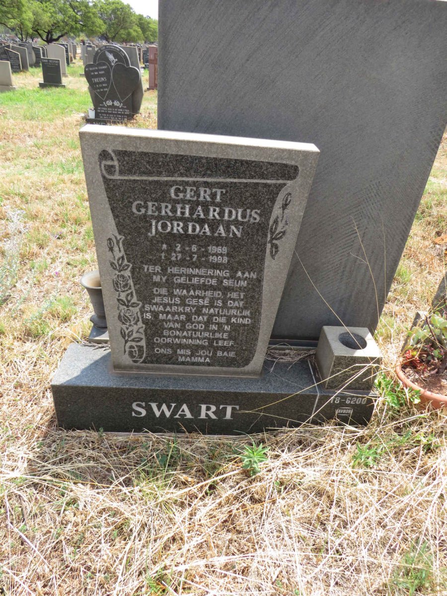 SWART Gert Gerhardus Jordaan 1969-1998