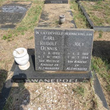 SWANEPOEL Carl Rudolf Dennis 1922-1983 & Joey 1922-1994