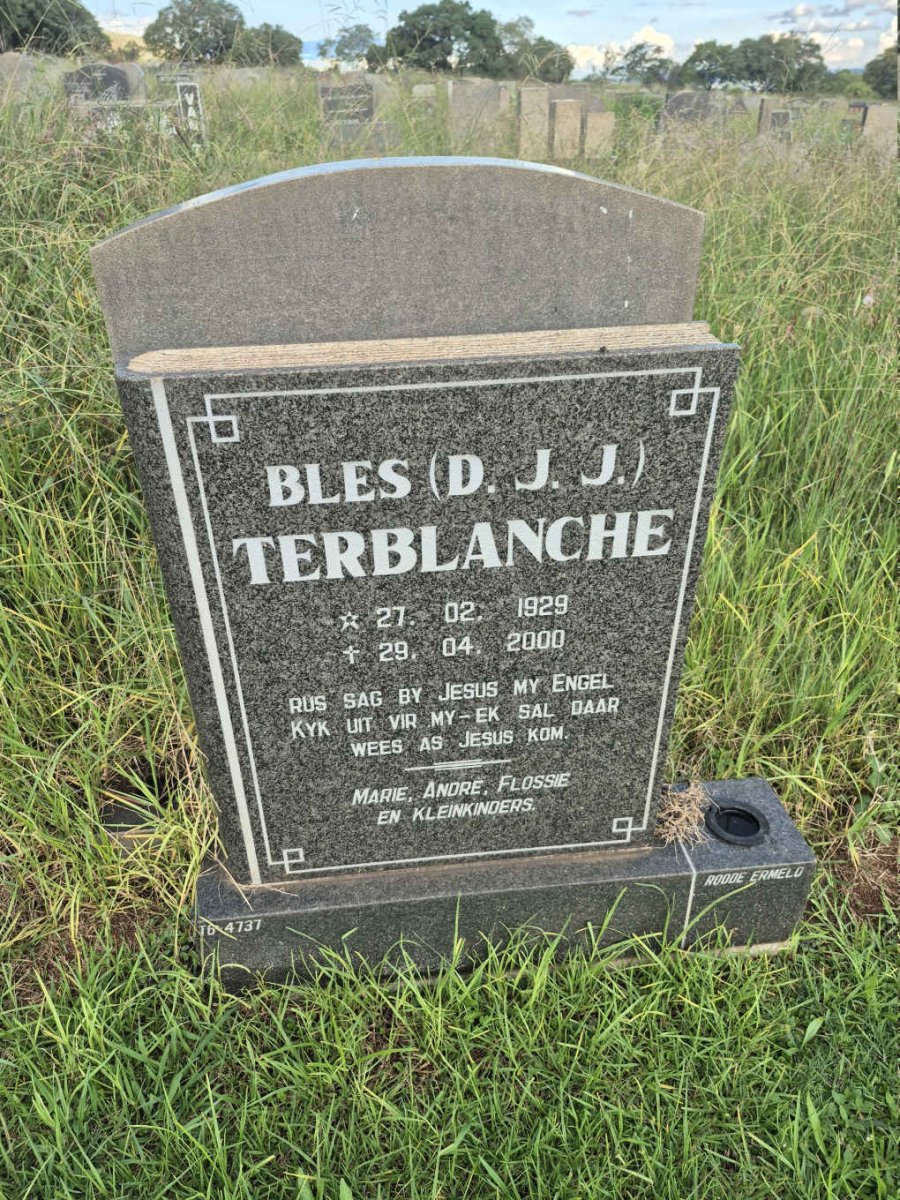 TERBLANCHE D.J.J. 1929-2000