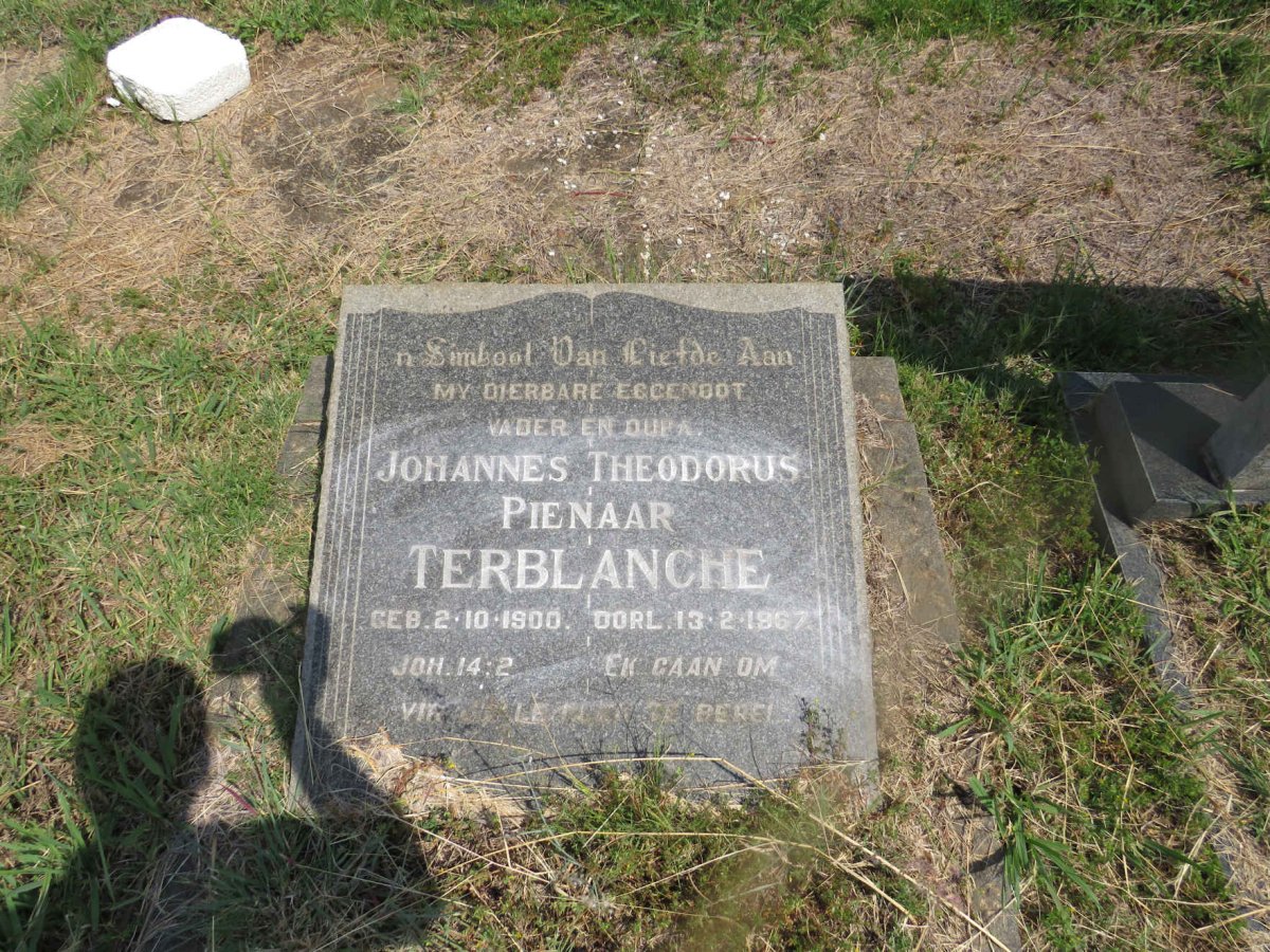 TERBLANCHE Johannes Theodorus Pienaar 1900-1967