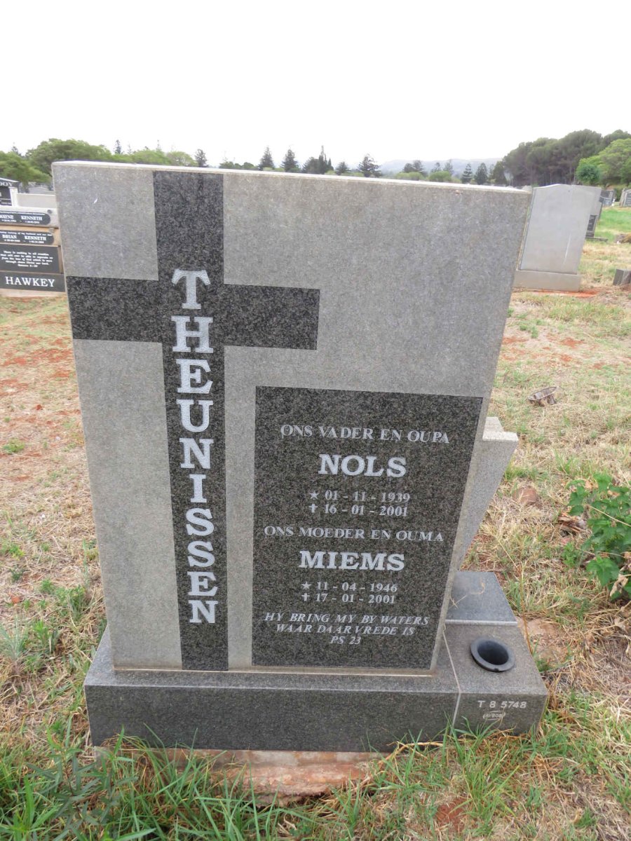 THEUNISSEN Nols 1939-2001 & Miems 1946-2001