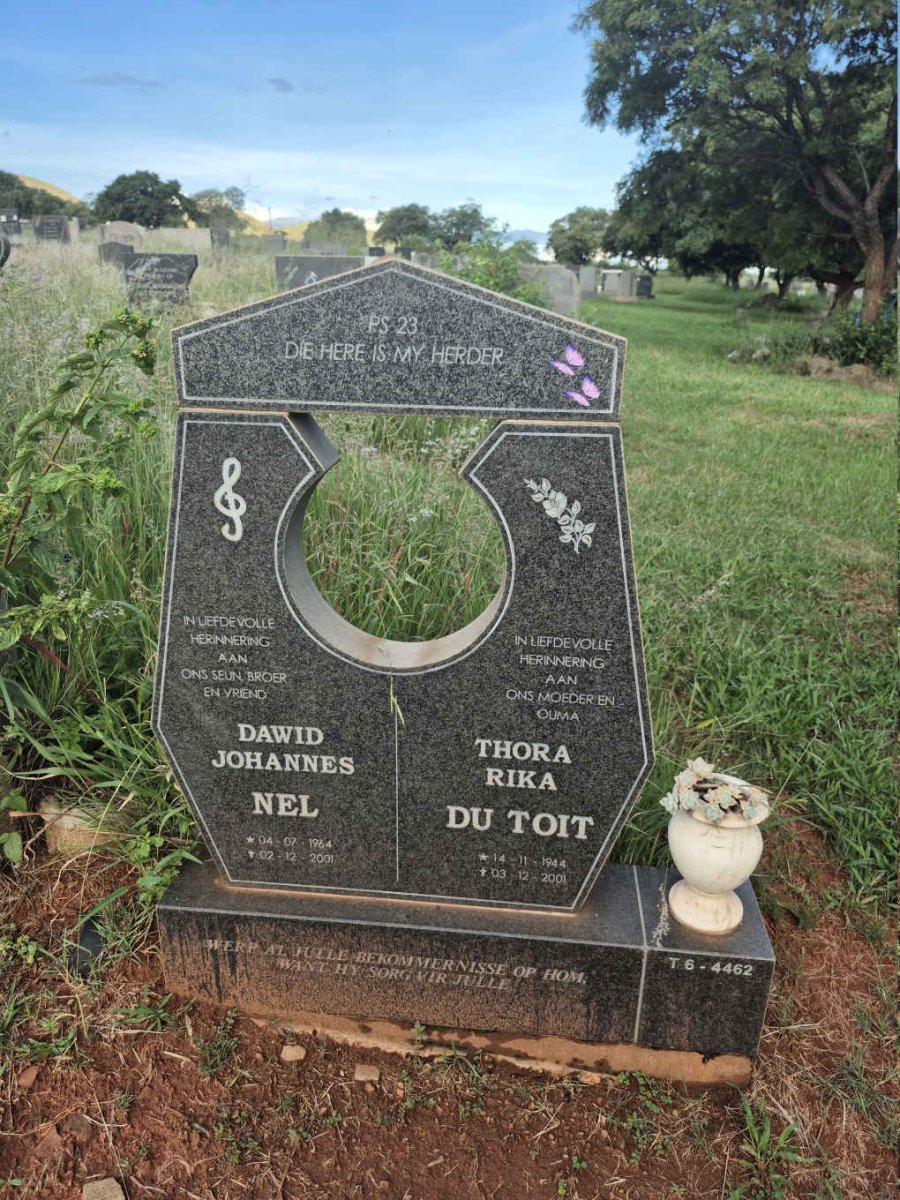 TOIT Thora Rika, du 1944-2001 :: NEL Dawid Johannes 1964-2001