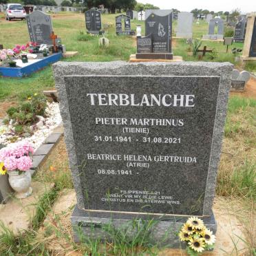 TERBLANCHE Pieter Marthinus 1941-2021 & Beatrice Helena Gertruida 1941-