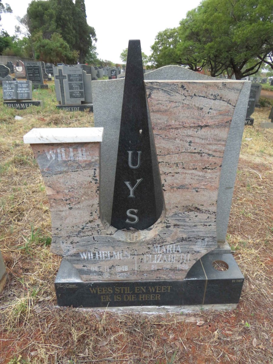 UYS Wilhelmus 1948-2004 & Maria Elizabeth 1950- _1