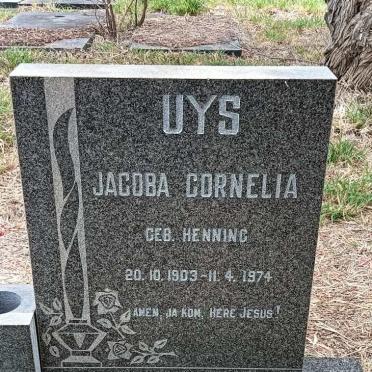 UYS Jacoba Cornelia nee HENNING 1903-1974