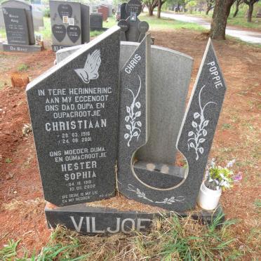 VILJOEN Christiaan 1916-2001 & Hester Sophia 1919-2002