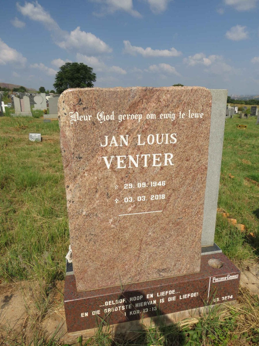 VENTER Jan Louis 1946-2018