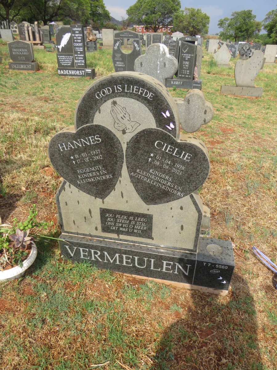 VERMEULEN Hannes 1937-2002 & Cielie 1938-2021