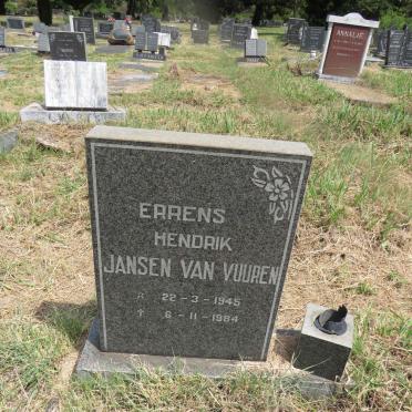 VUUREN Errens Hendrik, Jansen van 1945-1984