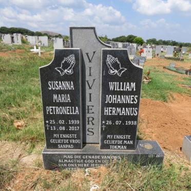 VIVIERS William Johannes Hermanus 1938- & Susanna Maria Petronella 1939-2017