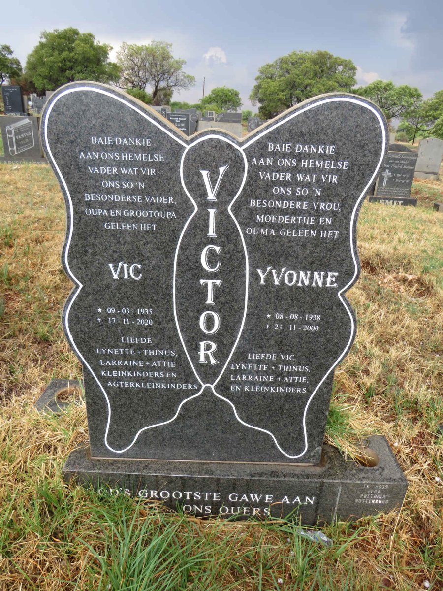 VICTOR Vic 1935-2020 & Yvonne 1938-2000