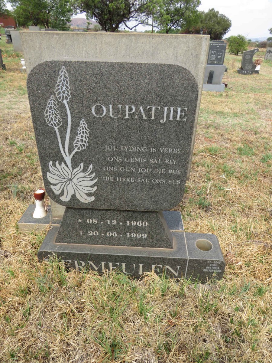 VERMEULEN Oupatjie 1960-1999