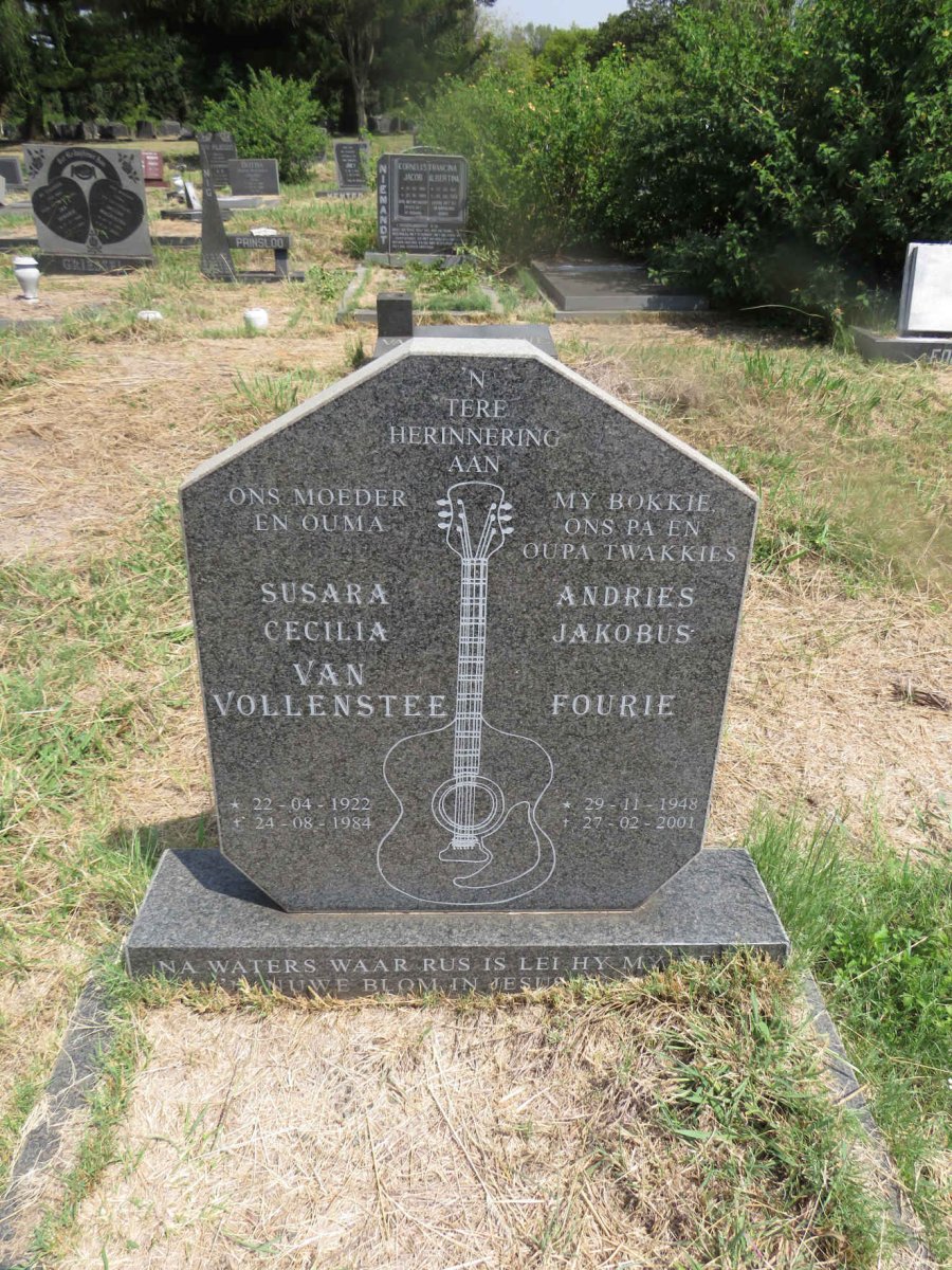 VOLLENSTEE Susara Cecilia, van 1922-1984 :: FOURIE Andries Jakobus 1948-2001