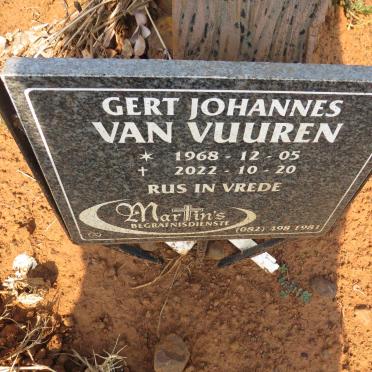 VUUREN Gert Johannes, van 1968-2022