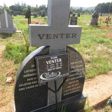 VENTER Thomas 1951-2019 
