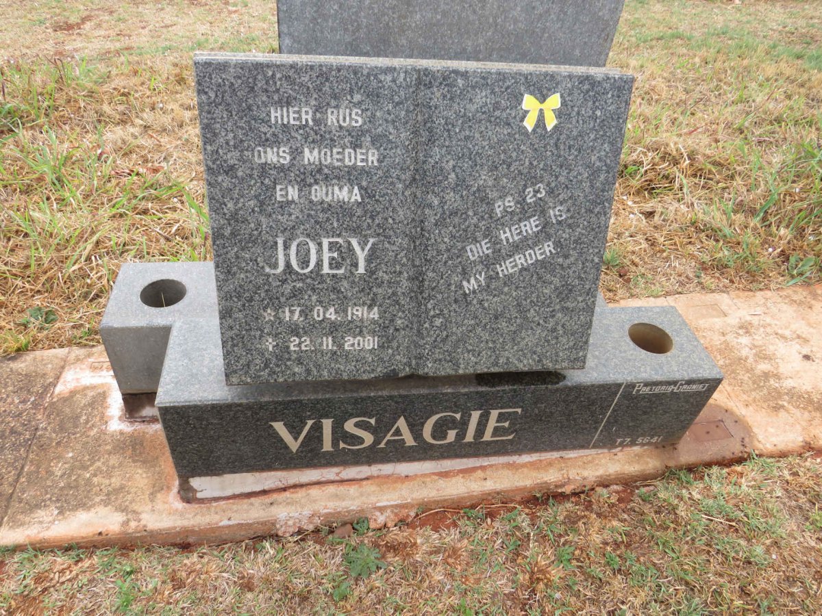 VISAGIE Joey 1914-2001