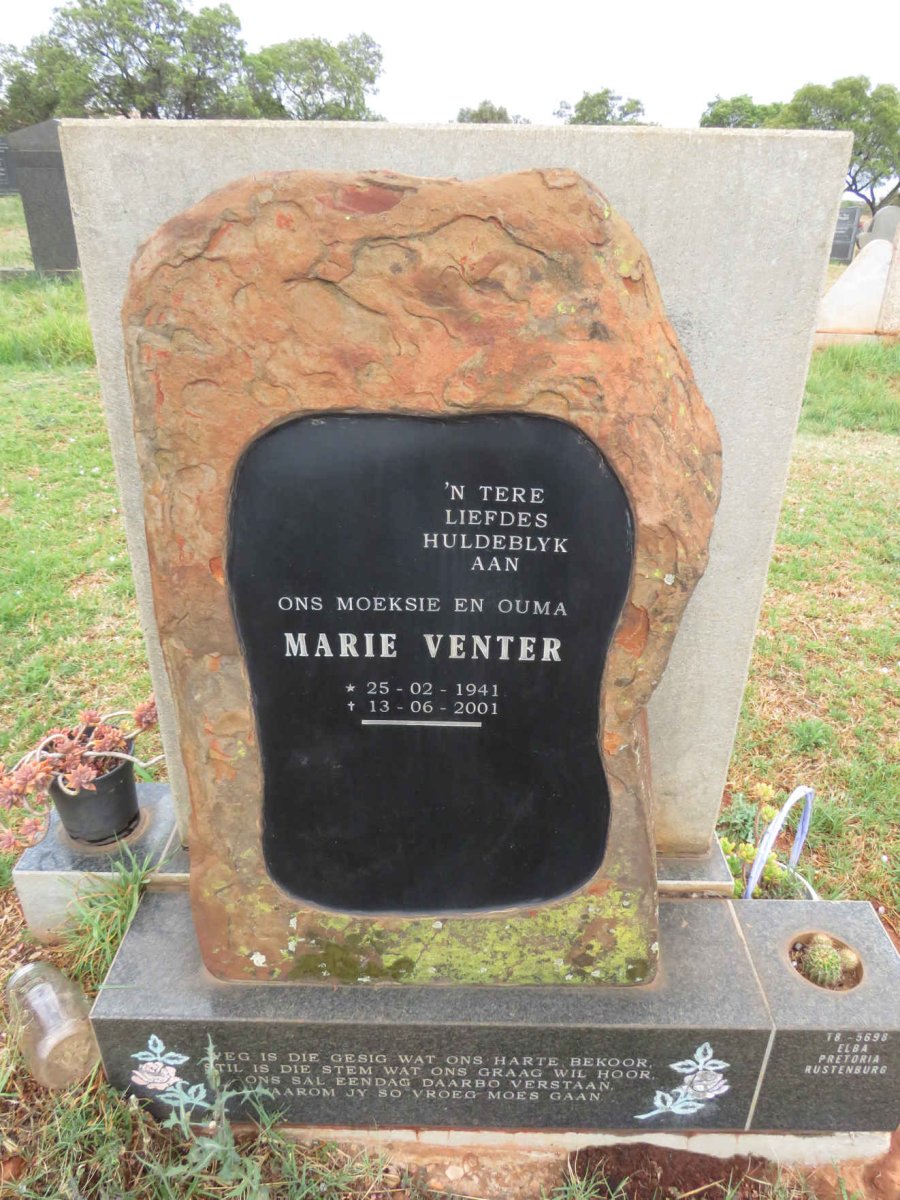 VENTER Marie 1941-2001
