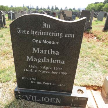 VILJOEN Martha Magdalena 1909-1999