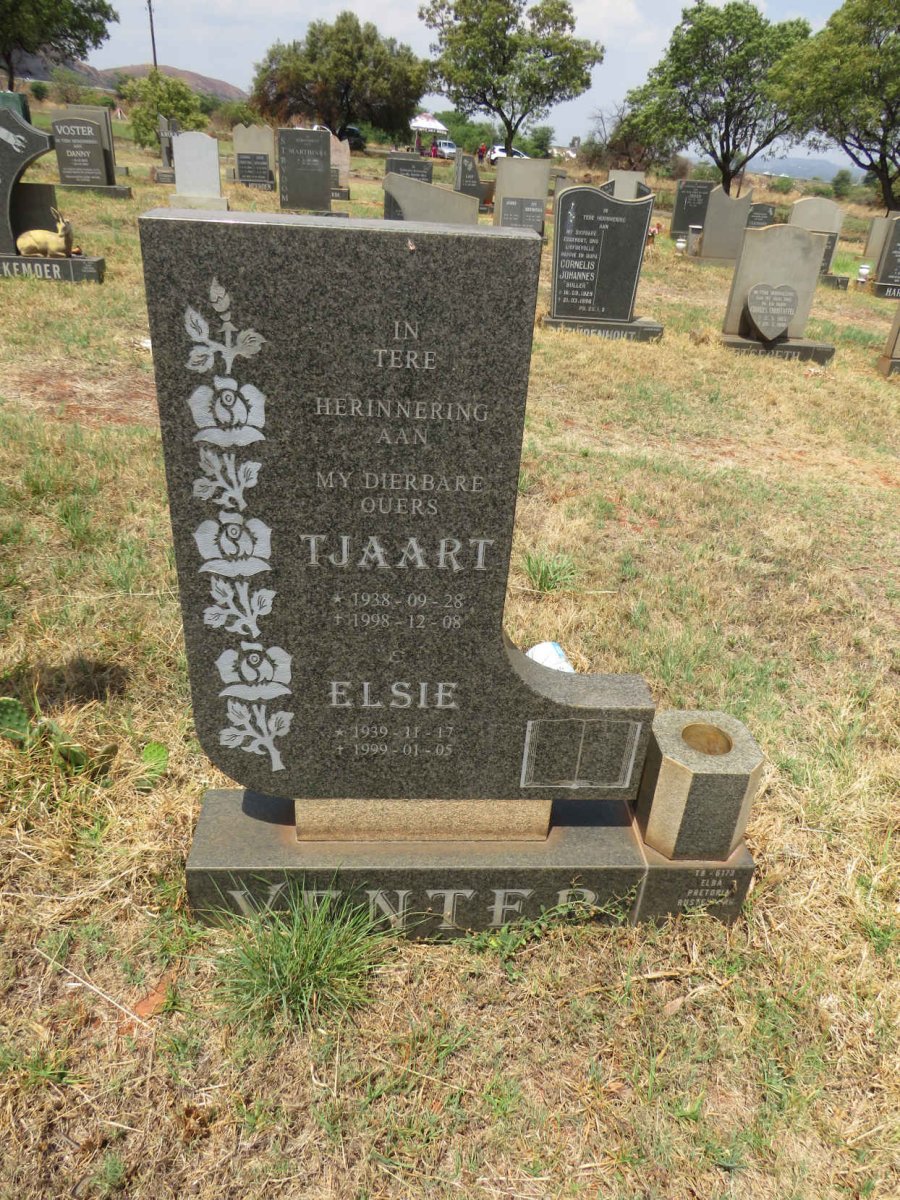 VENTER Tjaart 1938-1998 & Elsie 1939-1999