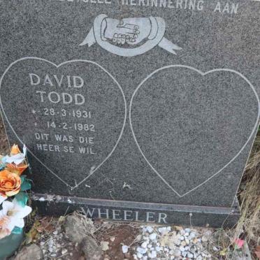 WHEELER David Todd 1931-1982