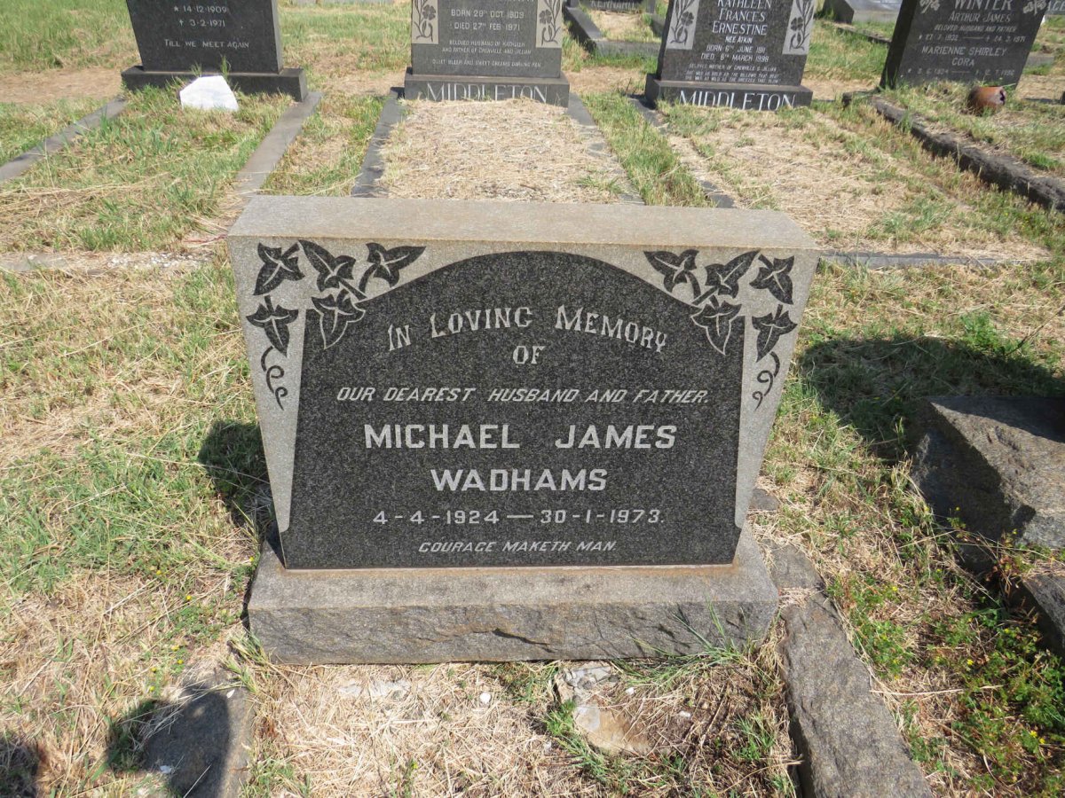 WADHAMS Michael James 1924-1973