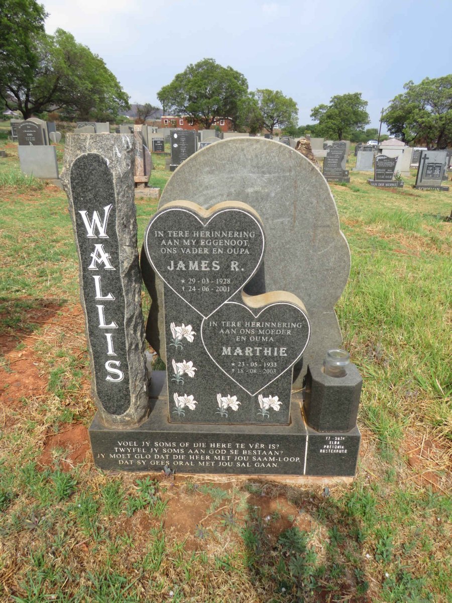 WALLIS James R. 1928-2001 & Marthie 1933-2003