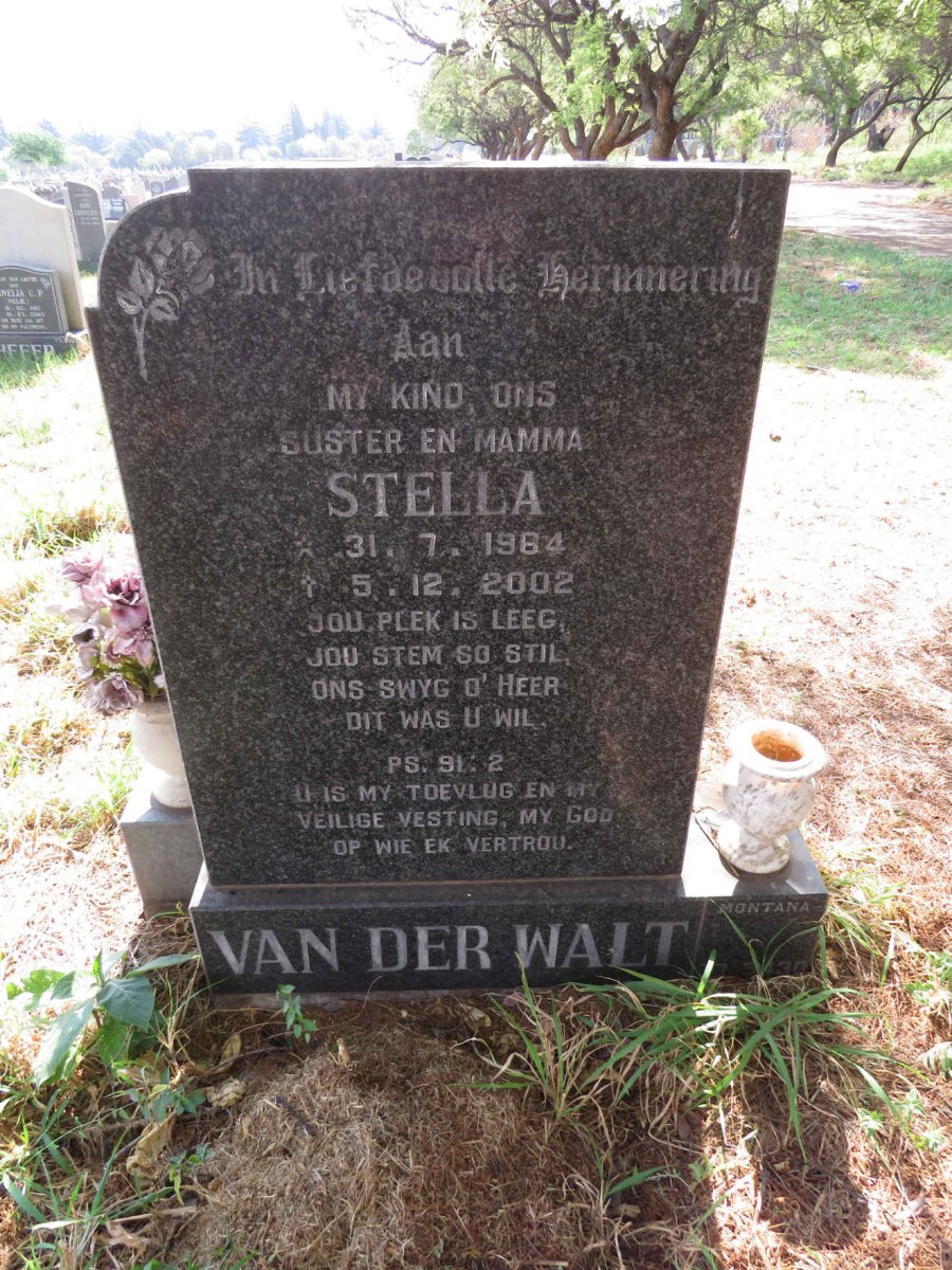 WALT Stella, van der 1964-2002