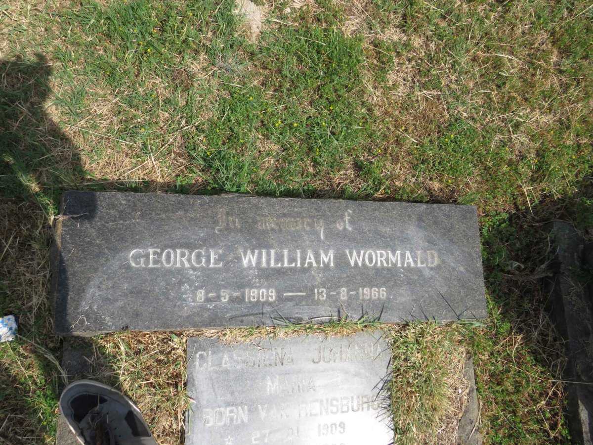 WORMALD George William 1909-1966 & Classiena Johanna Maria VAN RENSBURG 1909-1989 _2