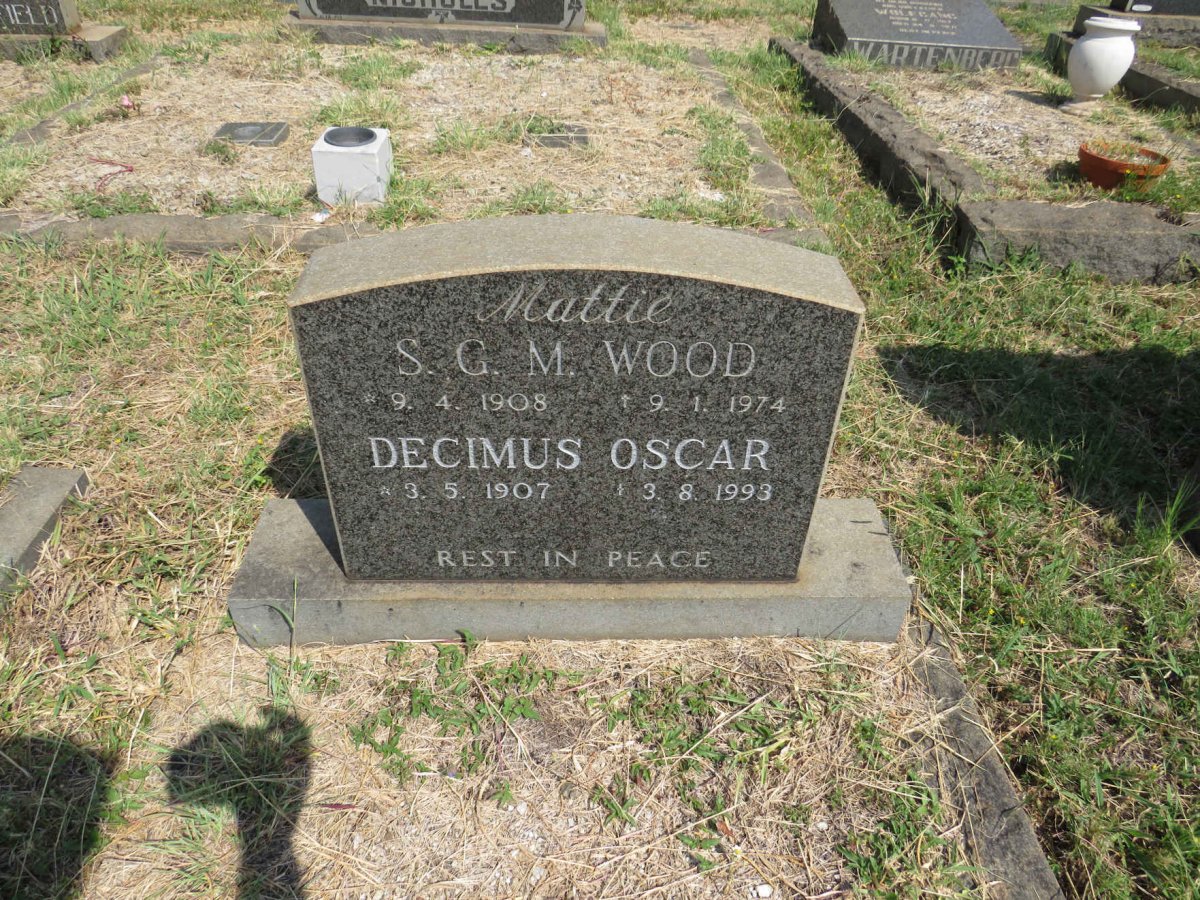 WOOD Decimus Oscar 1907-1993 & S.G.M. 1908-1974