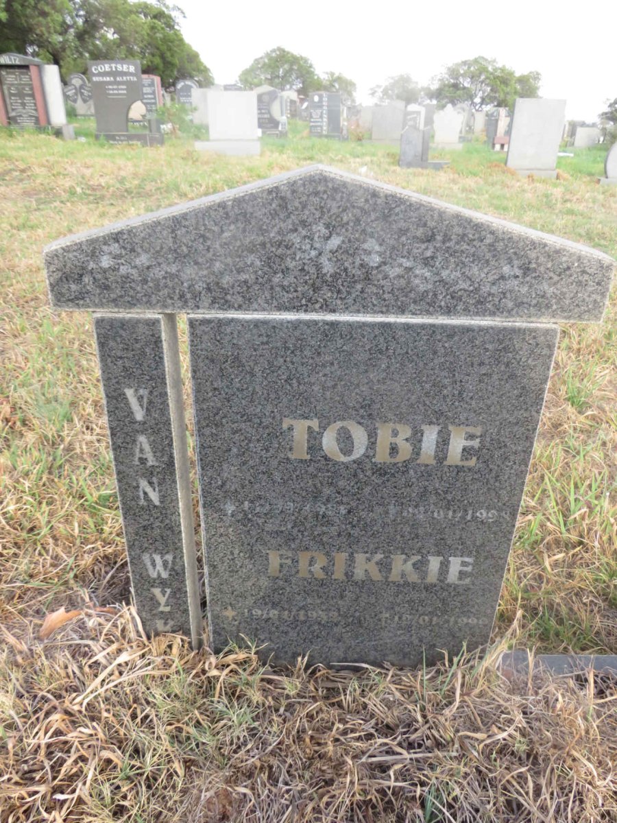 WYK Tobie, van 19??-1998 :: WYK Frikkie, van 1932-199?