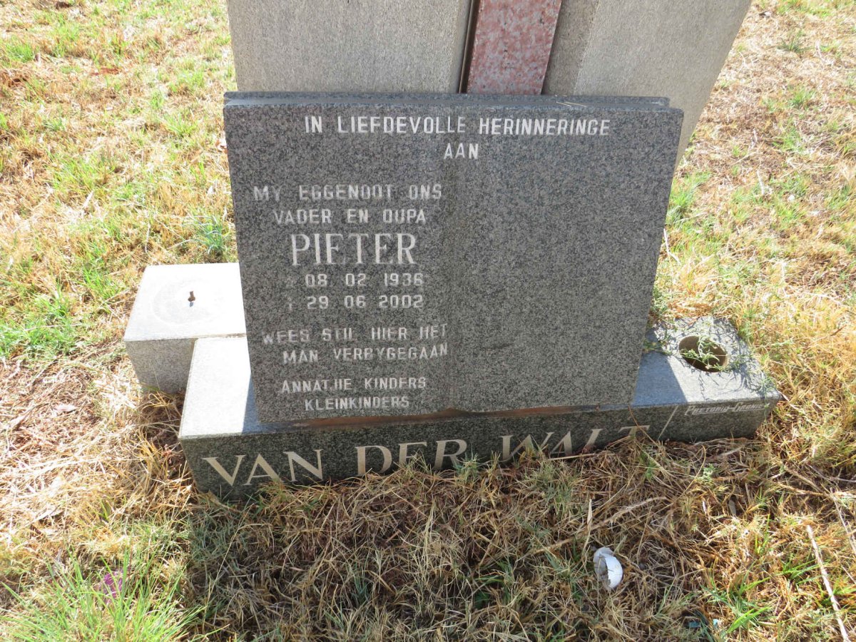 WALT Pieter, van der 1936-2002
