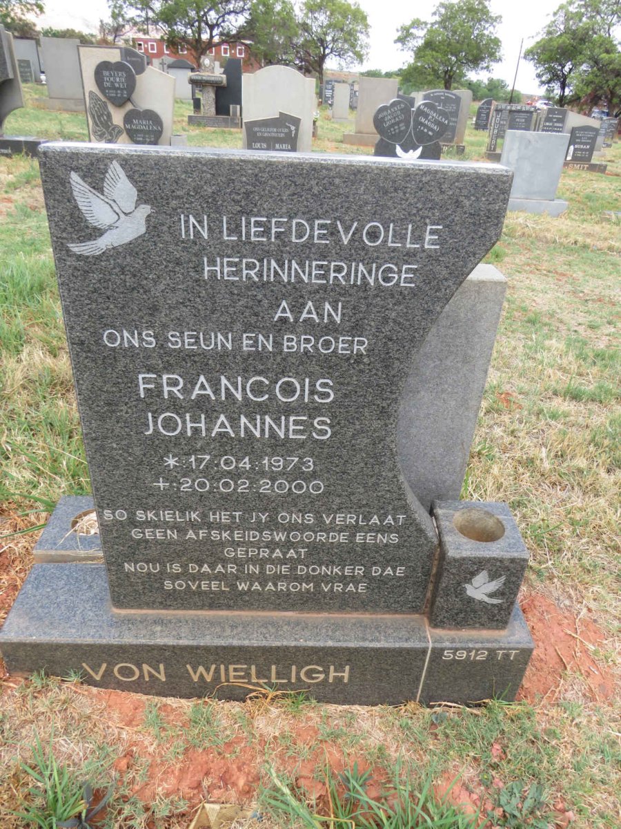 WIELLIGH Francois Johannes, von 1973-2000