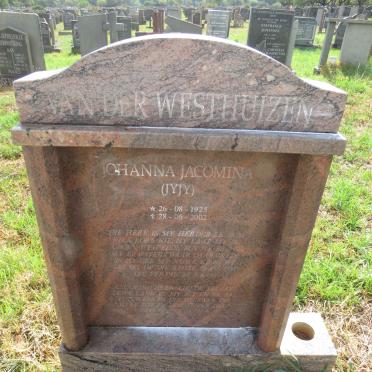 WESTHUIZEN Johanna Jacomina, van der 1925-2002