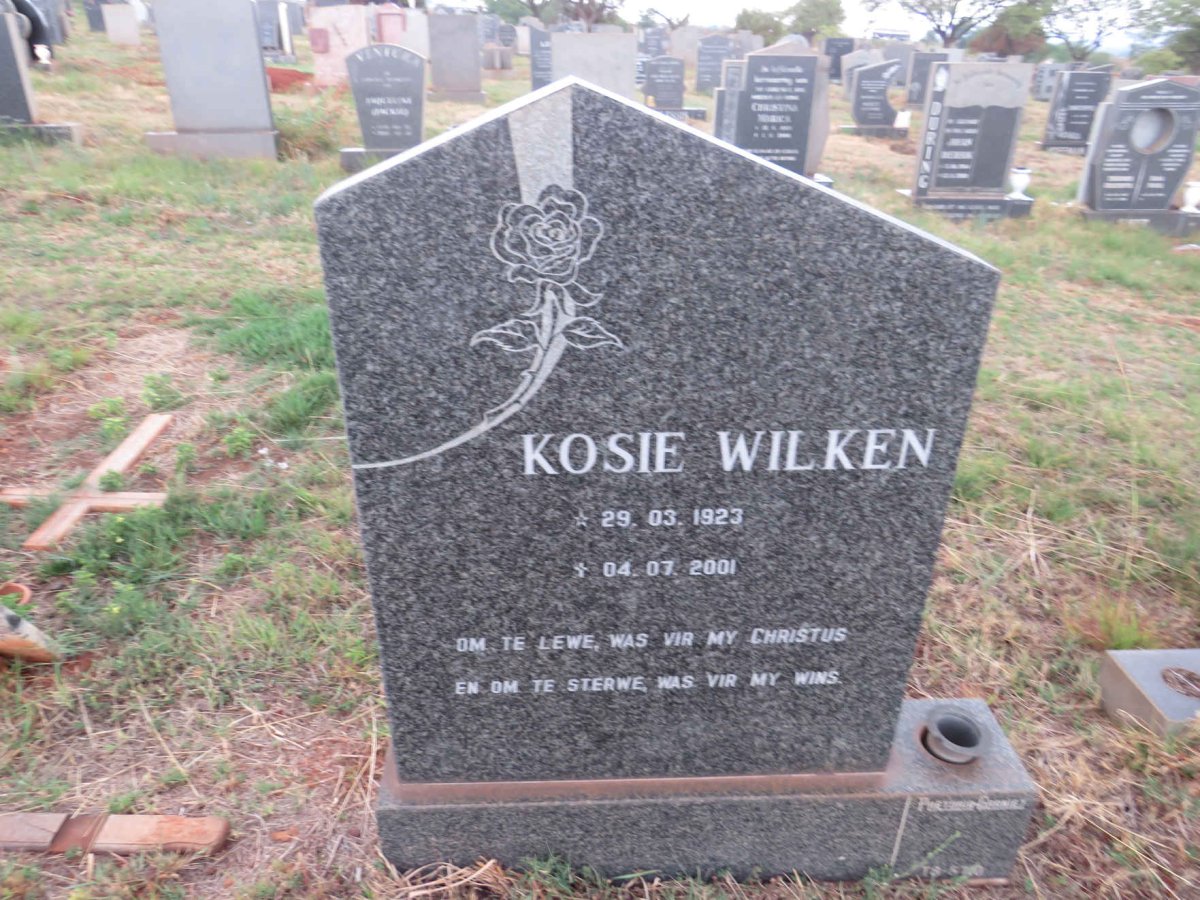 WILKEN Kosie 1923-2001