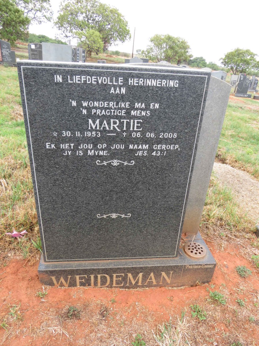WEIDEMAN Martie 1953-2008