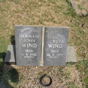 WIND Herman John -1966 & Elsie Ruth -1973